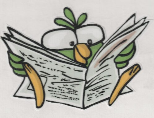 Hibou lit le journal